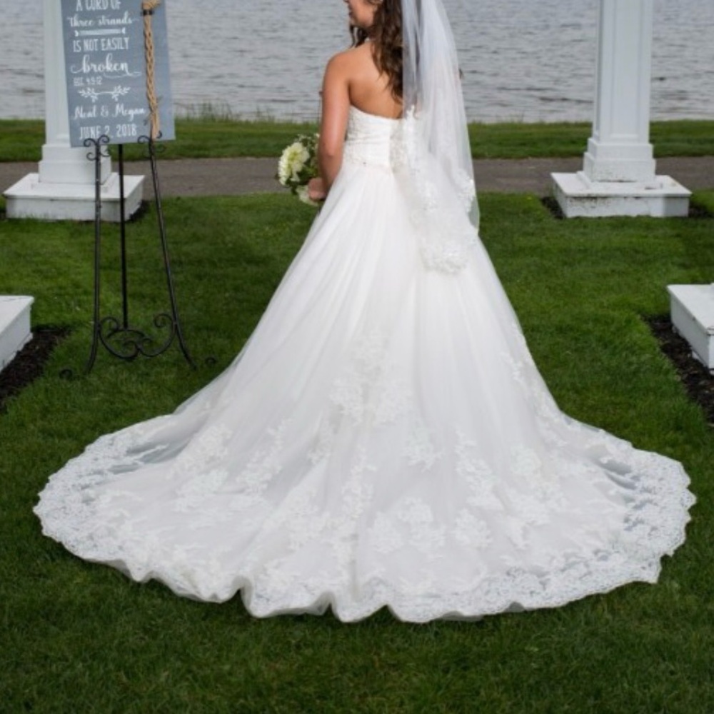 David Tutera wedding dress & veil worn once